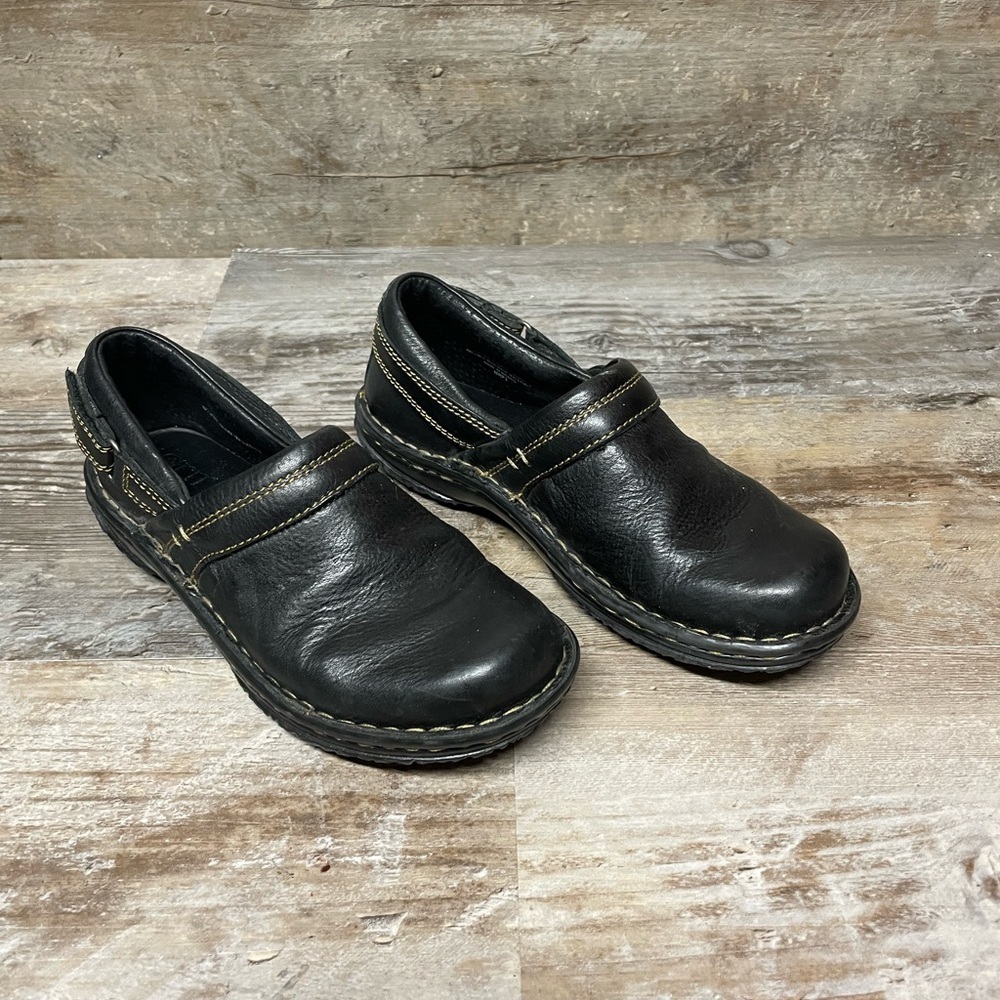 BOC Black Leather Slip On Shoes Women's Size 6.5 M - Picture 6 of 6